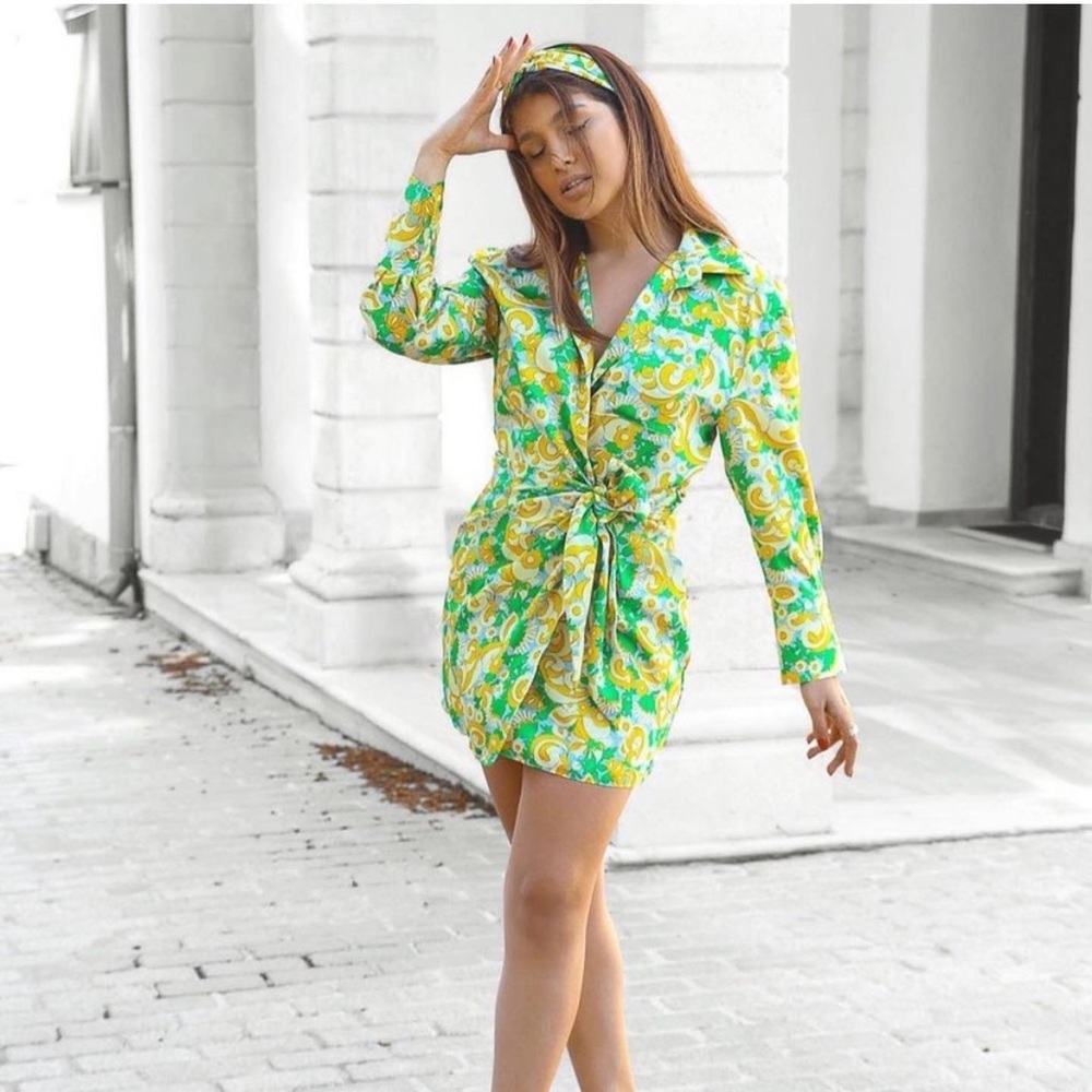 Zara floral print wrap dress - Picture 8 of 12